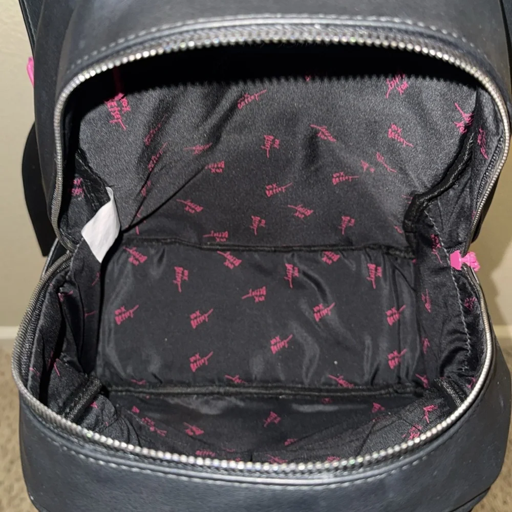 BETSEY JOHNSON Quilted Faux Leather Chain Backpack
